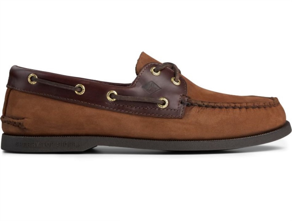 Authentischer Original 2-Loch-Bootsschuh Für Herren Sperry Braun