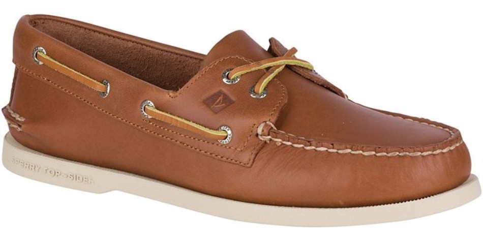 Authentischer Originaler 2-Ösen-Bootsschuh Für Herren In Tan Sperry