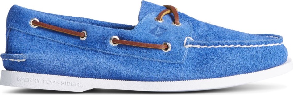 Authentischer Original Wildleder Bootsschuh Sperry Blau
