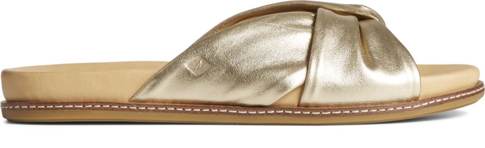 Gold Cup Waveside Plushwave Cross Slide Sandale Gold Sperry