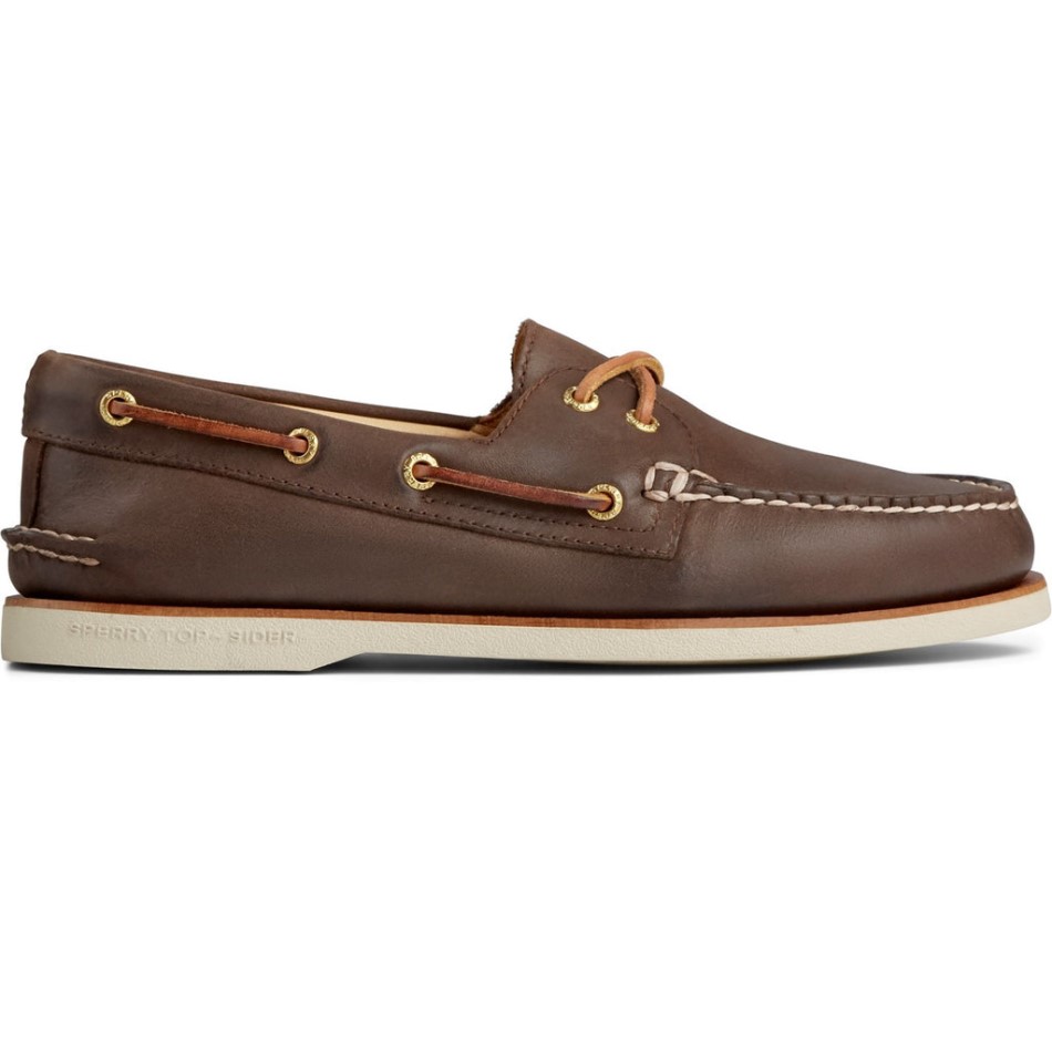 Herren Gold Cup Authentischer Originaler Bootsschuh Braun Sperry