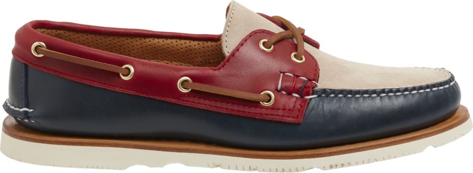 Sperry Gold Cup Handgefertigt In Maine Authentischer Originaler Dreifarbiger Bootsschuh Marinerot Elfenbein