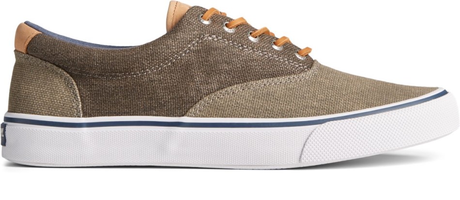 Striper Ii Cvo Sneaker Aus Gewachstem Canvas Olive Tonal Sperry